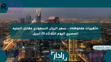 «تغيرات ملحوظة».. سعر الريال السعودي مقابل الجنيه المصري اليوم الثلاثاء 29 أبريل